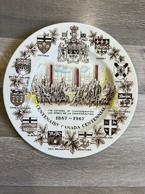 Wood & Sons Ironstone Canada Centennial 1867-1967 Commemorative Plate